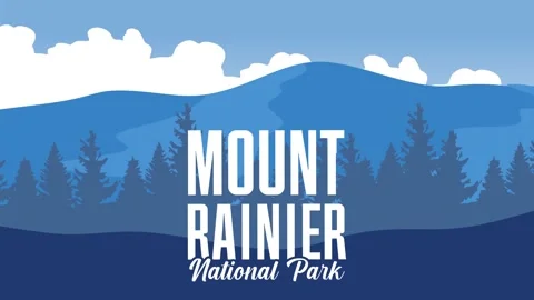  beautiful mountain views at Mount Rainier National Park Stock Footage 330833335
