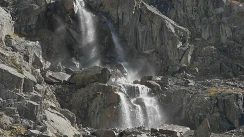 Beautiful mountain waterfall Stock Footage 168154523