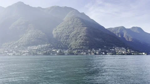 Beautiful mountains of Lake Como Stock Footage 235184516
