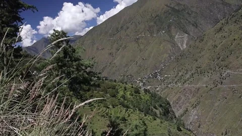 Beautiful mountains with monsoon cloude Stock Footage 254800657