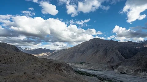 Beautiful mountains with moving clouds Timelapse in india Video stock 245078278