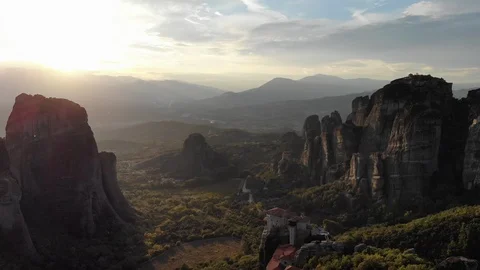 Beautiful mountains sunset time Stock Footage 106946756