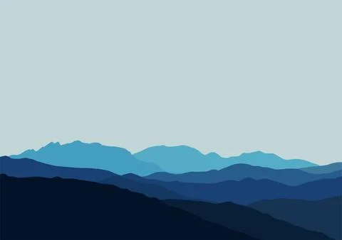 Beautiful mountains vector Illustrazione stock