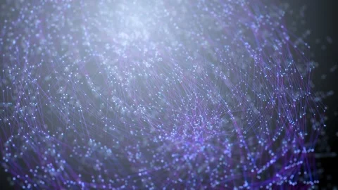 Beautiful moving Particles Animation of connected Synapses or Nerve Paths Stock Footage 136673556