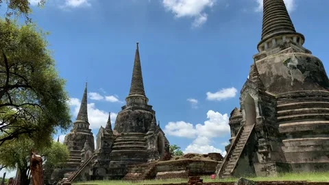 Beautiful moving timelapse at a thai temple Stock Footage 192306991