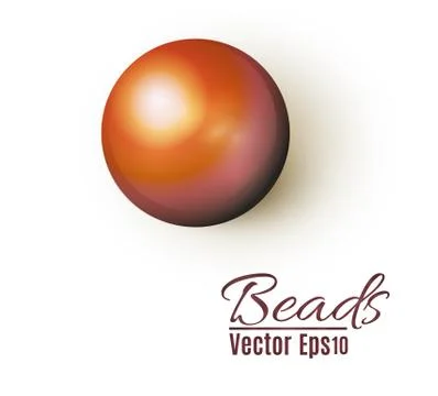 Beautiful multi-colored beads. String beads are realistic. Decorative element Stock Illustration