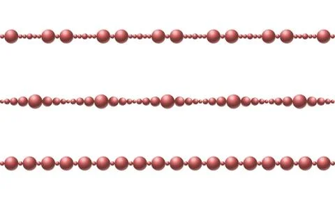 Beautiful multi-colored beads. String beads are realistic. Decorative element Stock Illustration