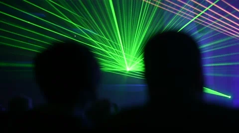 Beautiful multi colored laser show Video stock 63168294