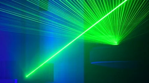 Beautiful multi colored laser show Stock Footage 63168302