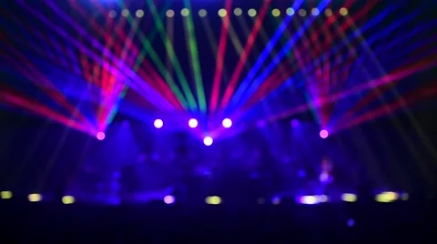Beautiful multi colored laser show Stock Footage 63168359