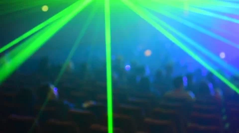 Beautiful multi colored laser show Vídeo Stock 63168362