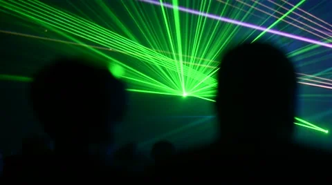 Beautiful multi colored laser show 스톡 동영상 63168414