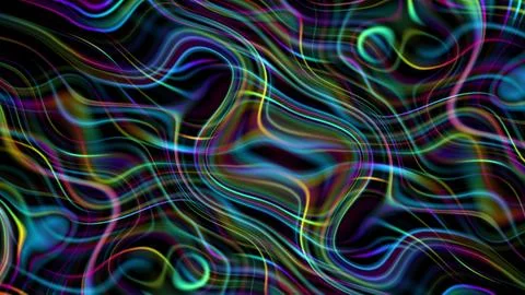 Beautiful multi-colored waves moving in different directions. Gradient backgr Stock Illustration