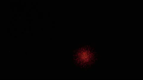 Beautiful multi colours fireworks particles bursting black empty background Stock Footage 143548221