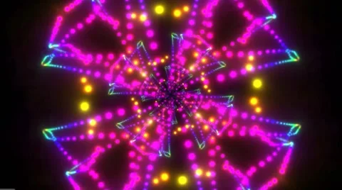 Beautiful multicolor kaleidoscope Stock Footage 61663867