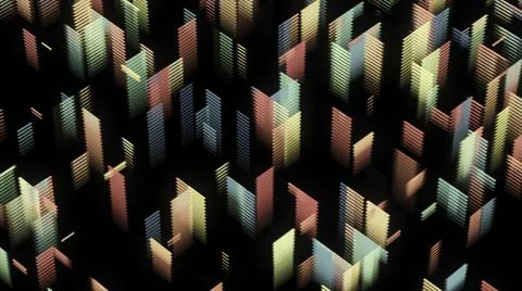Beautiful multicolored abstract background with moving rectangles. Animation 스톡 일러스트