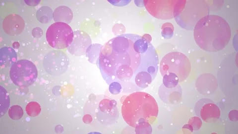 Beautiful Multicolored Circles Floating And Passing Stock Footage 142628022
