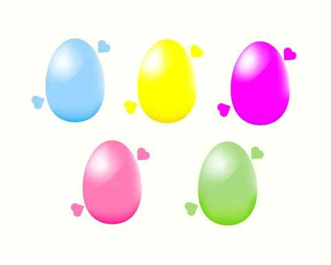 Beautiful multicolored easter eggs, vector image イラスト素材