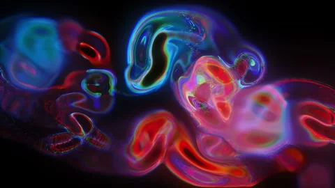 Beautiful multicolored fluid moving and spreading Vídeo Stock 276609191