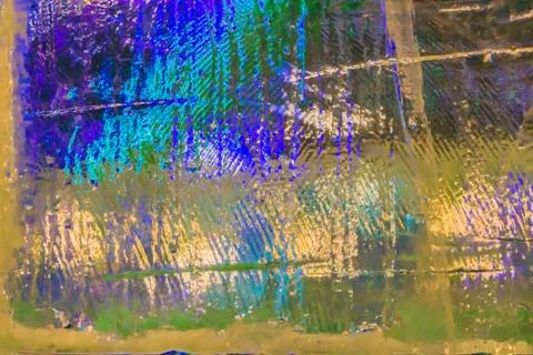 A beautiful multicolored texture of ice can be used for the New Year and Chri Foto stock