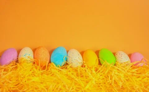 Beautiful multicoloured Easter egg 스톡 사진