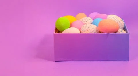 Beautiful multicoloured Easter eggs Stock Photos