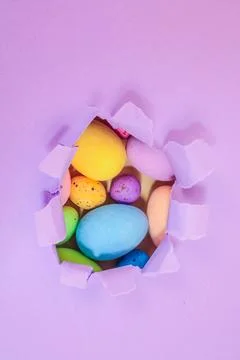 Beautiful multicoloured Easter eggs Stock Photos