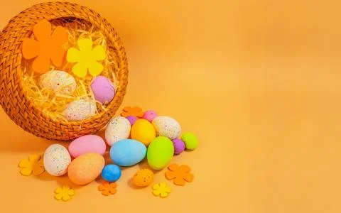 Beautiful multicoloured Easter eggs Foto stock