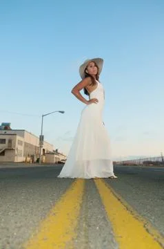 Beautiful multiracial model with hat Stock Photos