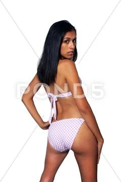 Beautiful Multiracial Woman in a Bikini (2) Stock Photos
