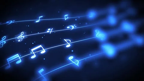 Beautiful Music Notes waves with Motion ... | Stock Video | Pond5