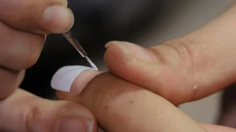 Beautiful nail design Stock Footage 64570217