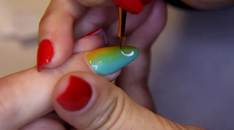 Beautiful nails manicure Stock Footage 54550033