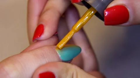 Beautiful nails manicure Stock Footage 54550220