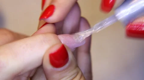 Beautiful nails manicure Stock Footage 54551762