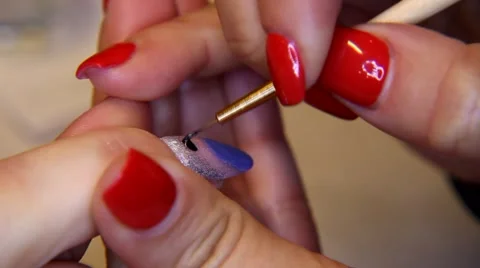 Beautiful nails manicure Stock Footage 54552161
