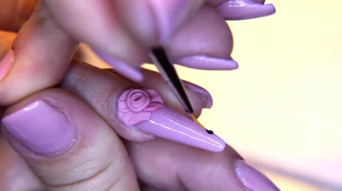 Beautiful nails manicure 스톡 동영상 64090100