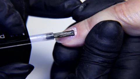 Beautiful nails manicure Stock Footage 100700943