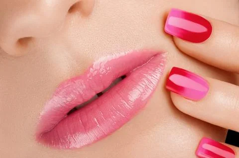 Beautiful nails. Stock Photos