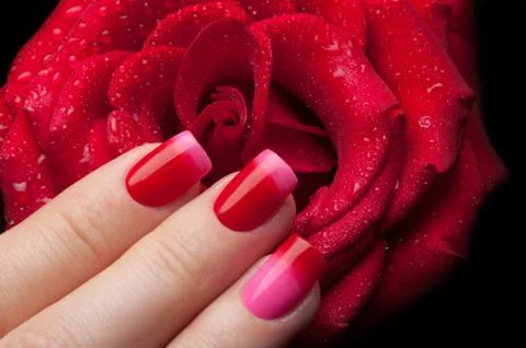 Beautiful nails. Stock Photos
