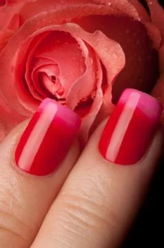 Beautiful nails. Stock Photos