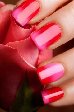 Beautiful nails. Stock Photos