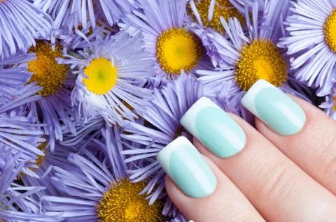 Beautiful nails. Stock Photos