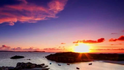 Beautiful Natural Sunset Stock Footage 218487505