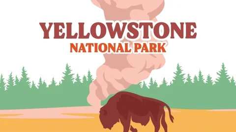  beautiful natural views and sky in yellowstone national park Stock Footage 342575225