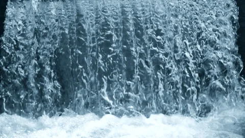 Beautiful natural waterfall background with falling water flow and splashing. Stock Footage 244925882