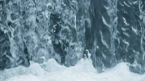 Beautiful natural waterfall background with falling crystalline water flow. Stock Footage 244925885