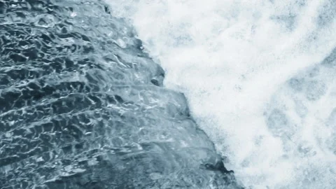 Beautiful natural waterfall background with falling crystalline water flow. Stock Footage 244926034