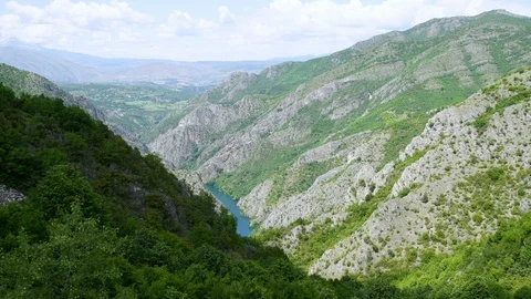 Beautiful nature and river view of Matka Canyon, Skopje, Macedonia Stock Footage 119899372