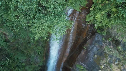 Beautiful Nature Background Of Waterfall Stock Footage 280043968